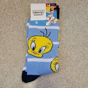 Warner Bros. Looney Tunes Tweety Socks - Light Blue and Black